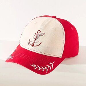 Anthropologie Coney Island Picnic Nautical Monogram Cap